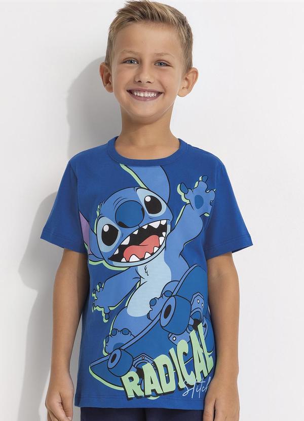 Camiseta Lilo & Stitch Azul