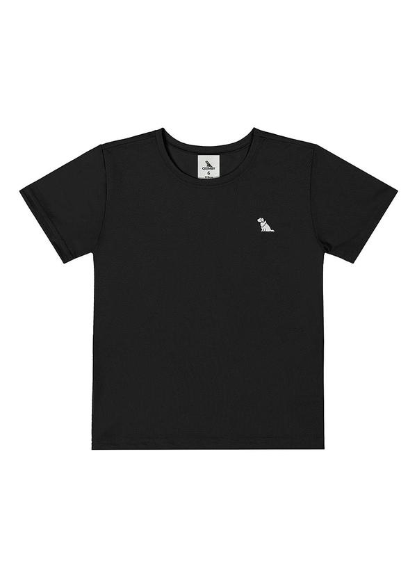 Vista 2 Camiseta Malha Dry Fit Preto Quimby Quimby