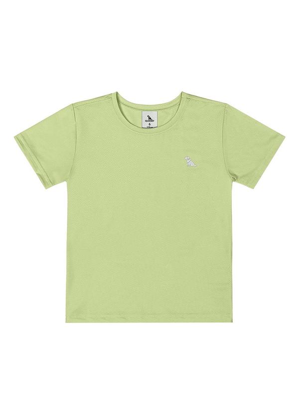 Vista 2 Camiseta Malha Dry Fit Verde Quimby Quimby