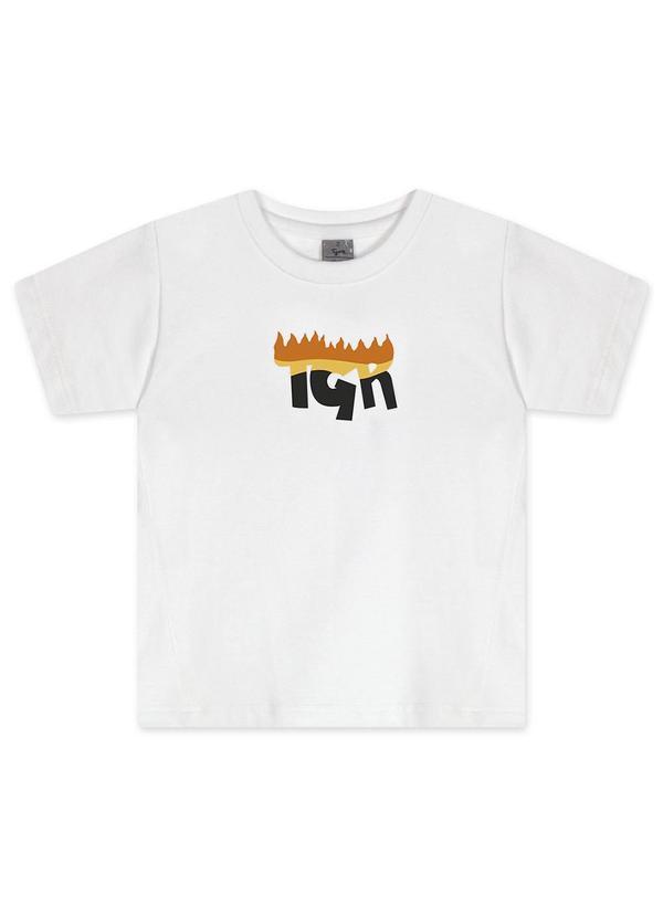 Camiseta Manga Curta Bebê Masculina Branco