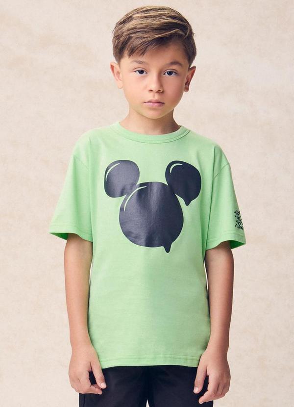 Camiseta Manga Curta do Mickey Verde