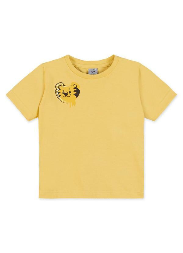Camiseta Manga Curta Infantil Amarelo