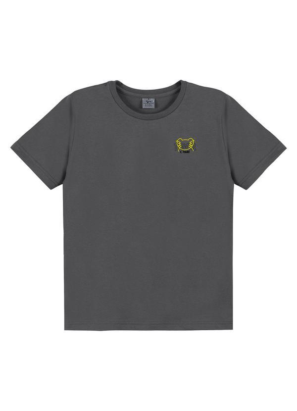 Camiseta Manga Curta Infantil Cinza
