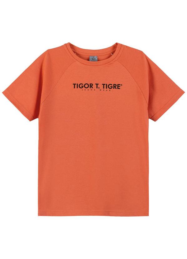 Camiseta Manga Curta Infantil Laranja