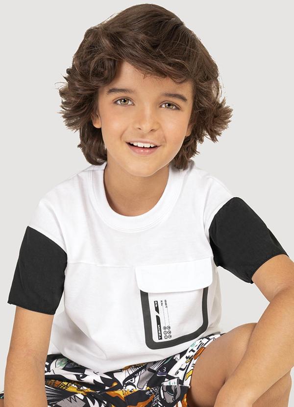 Vista 2 Camiseta Manga Curta Infantil Masculina Preto Tigor T. Tigre Tigor T. Tigre