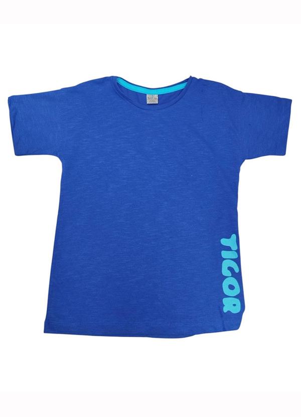 Camiseta Manga Curta Menino Azul