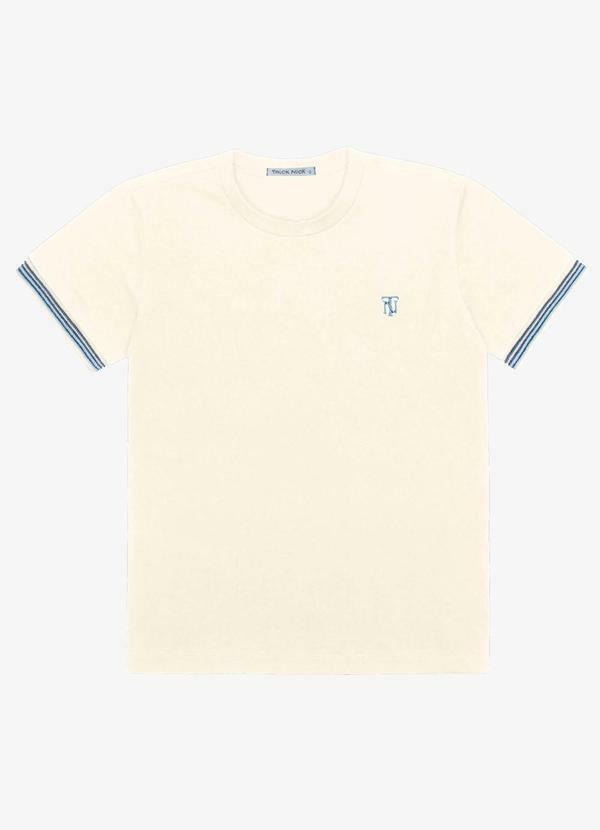 Vista 2 Camiseta Masculina Bege Trick Nick Trick Nick