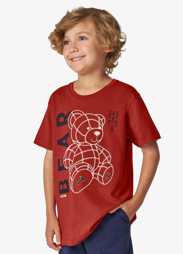 Vista 2 Camiseta Masculina em Cotton Leve Laranja Trick Nick Trick Nick