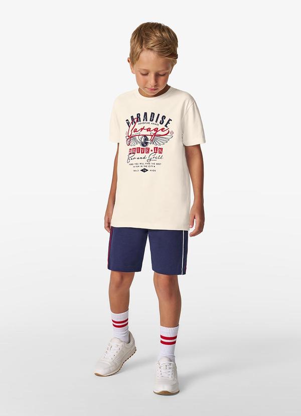 Camiseta Masculina em Meia Malha Bege