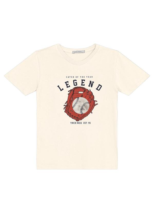 Camiseta Masculina em Meia Malha Bege