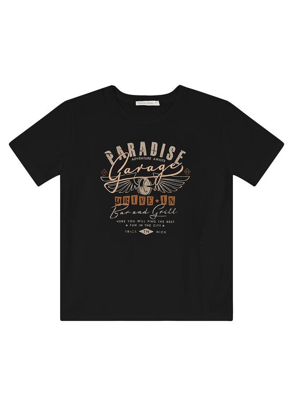 Camiseta Masculina em Meia Malha Preto