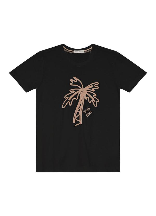 Camiseta Masculina em Meia Malha Preto