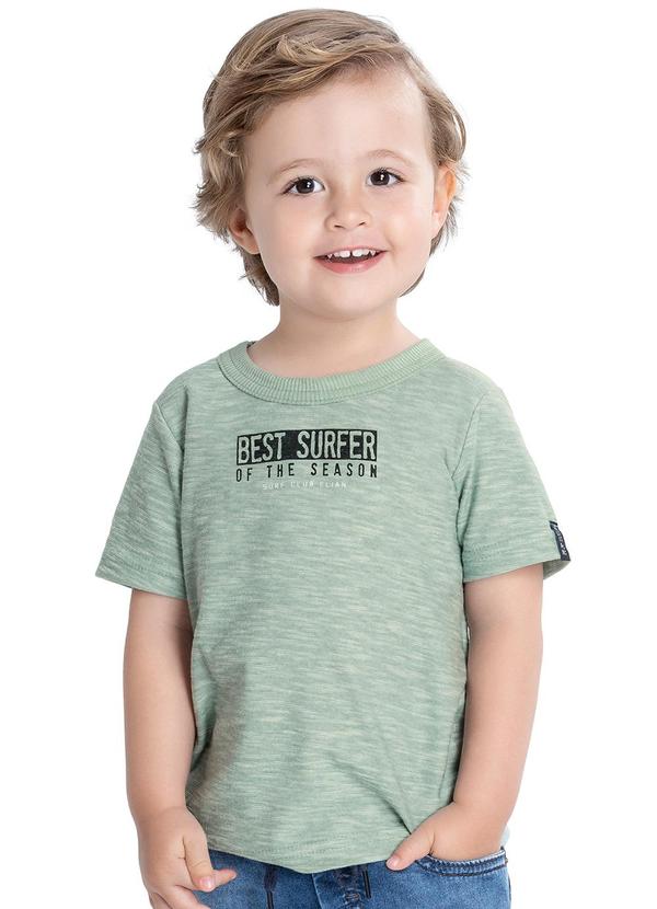 Vista 2 Camiseta Masculino Infantil Verde Elian Elian