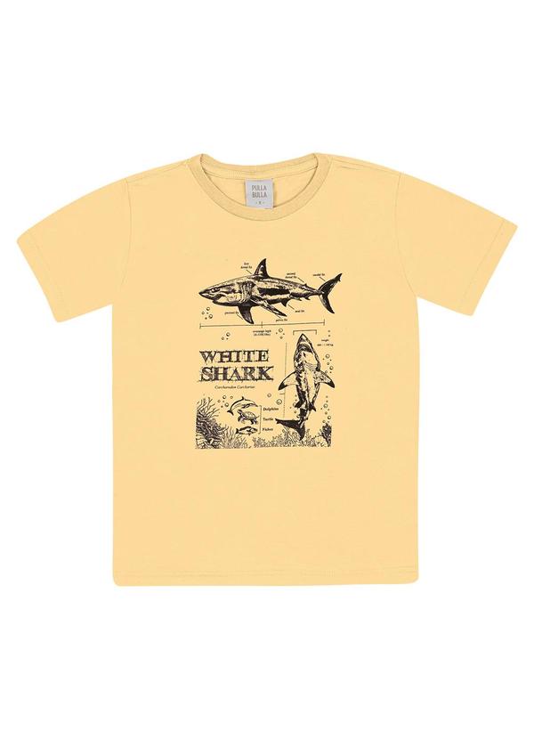 Vista 2 Camiseta Meia Malha Amarelo Pulla Bulla Pulla Bulla