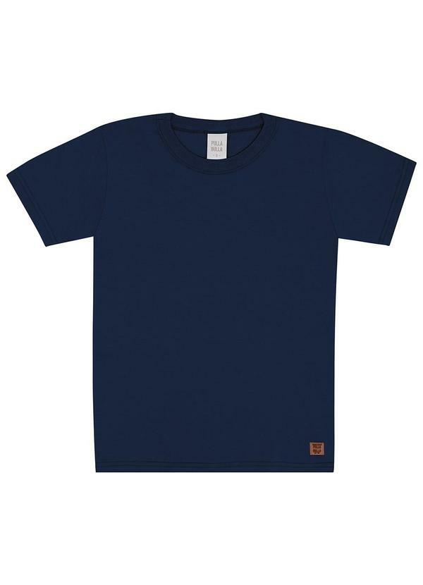 Camiseta Meia Malha Azul