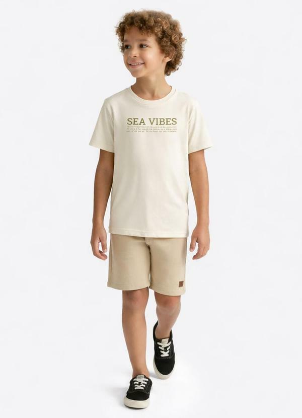 Camiseta Meia Malha Bege