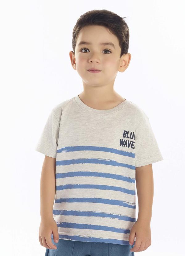 Vista 2 Camiseta Meia Malha Cinza Pulla Bulla Pulla Bulla