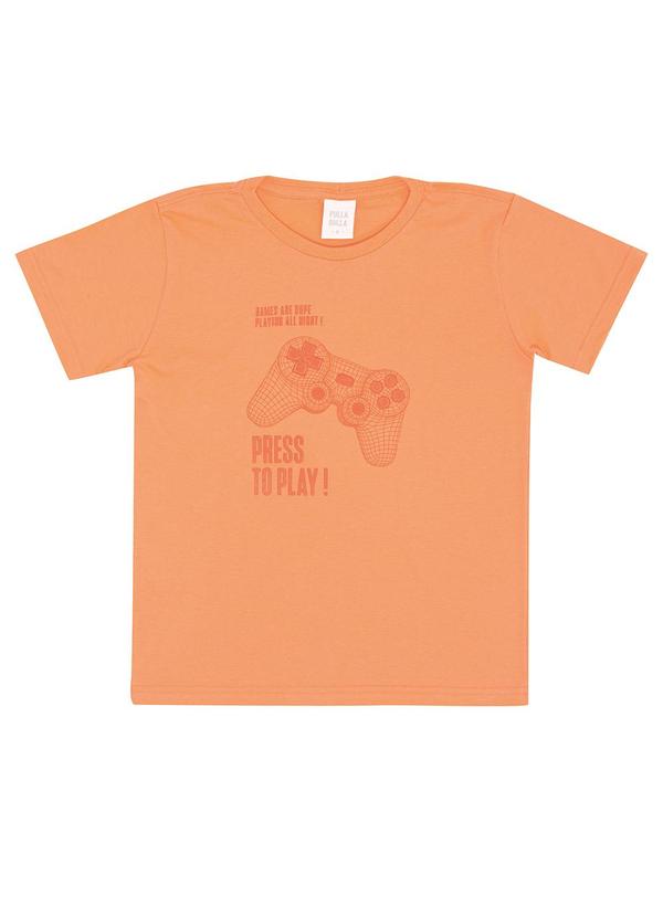Camiseta Meia Malha Laranja