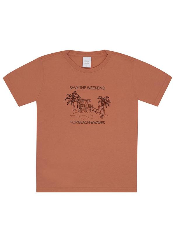 Camiseta Meia Malha Laranja