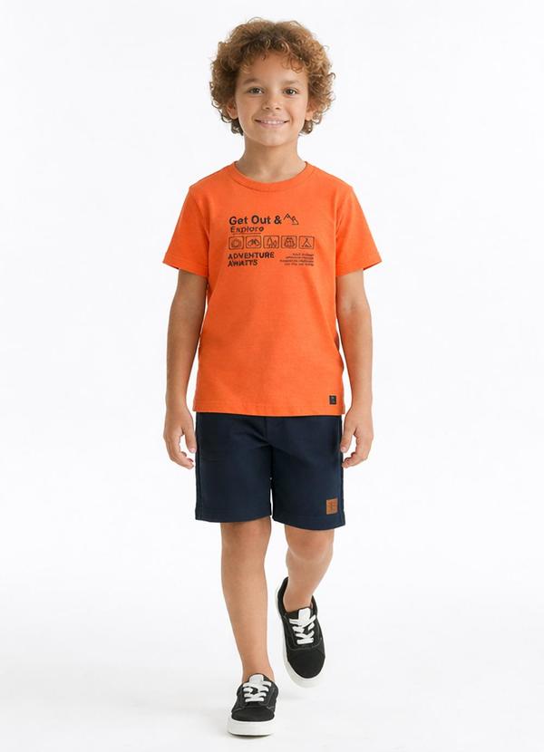 Camiseta Meia Malha Laranja