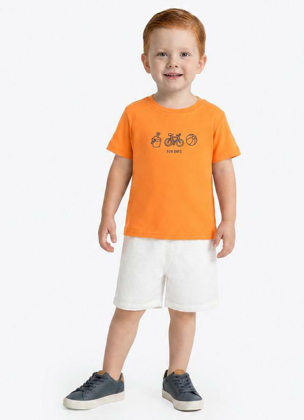 Camiseta Meia Malha Laranja