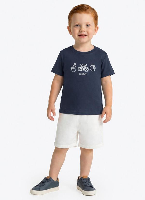 Camiseta Meia Malha Marinho