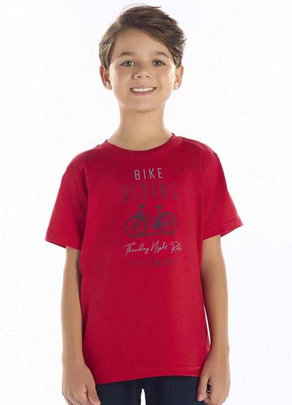 Camiseta Meia Malha Vermelho
