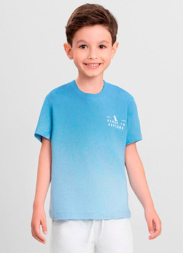 Camiseta Menino com Efeito Degradê Quimby Azul