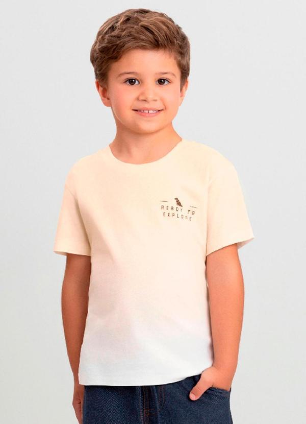 Camiseta Menino com Efeito Degradê Quimby Branco