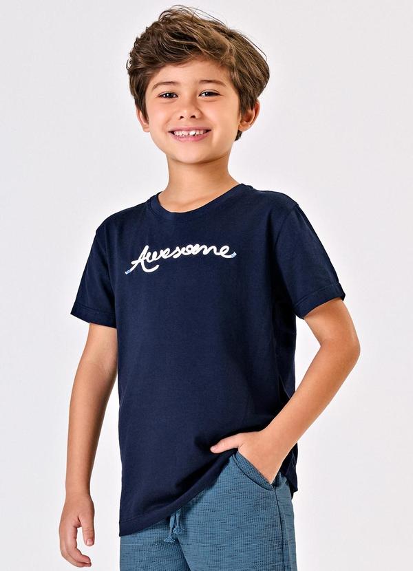 Vista 2 Camiseta Menino Cotton Azul