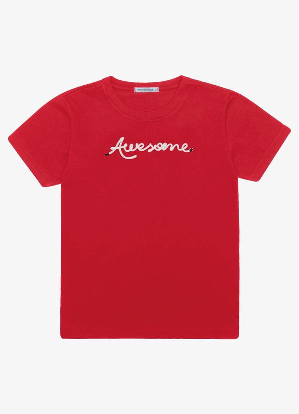 Vista 2 Camiseta Menino Cotton Vermelho Trick Nick Trick Nick