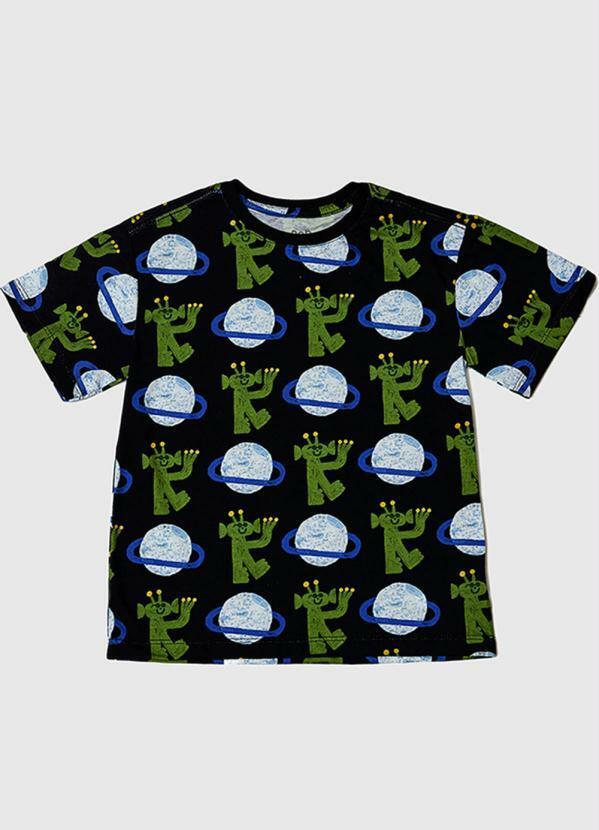 Camiseta Menino de Malha Camarada Preto