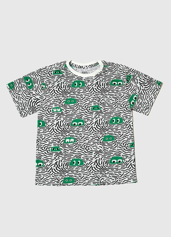 Camiseta Menino de Malha Zoio Branco