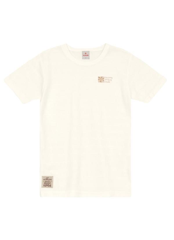 Camiseta Menino em Malha Texturizada Natural