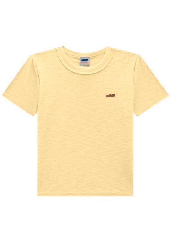 Vista 2 Camiseta Menino em Meia Malha Flamê Amarelo Marlan Marlan