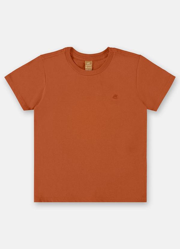 Camiseta Menino em Meia Malha Laranja