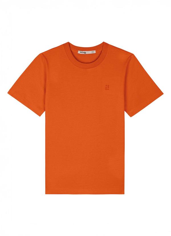 Vista 2 Camiseta Menino em Meia Malha Penteada Laranja Ioluig Ioluig