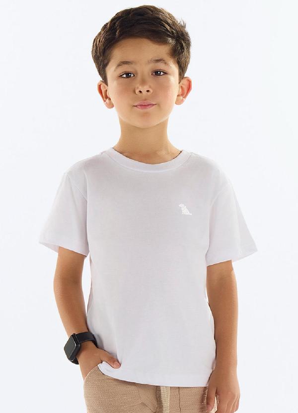 Vista 2 Camiseta Menino Meia Malha Branco Quimby Quimby