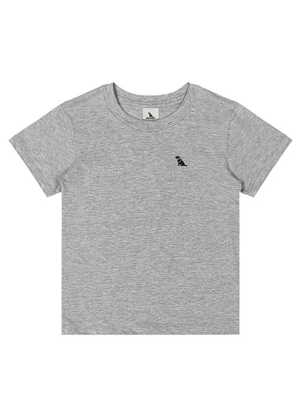 Vista 2 Camiseta Menino Meia Malha Cinza Quimby Quimby