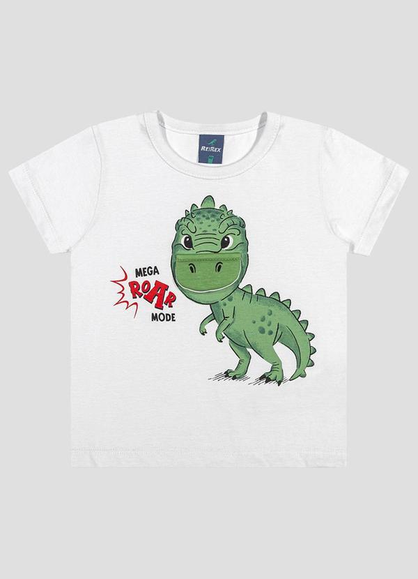 Camiseta Menino Meia Malha Interativa Branco