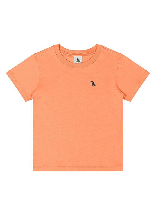 Vista 2 Camiseta Menino Meia Malha Laranja Quimby Quimby