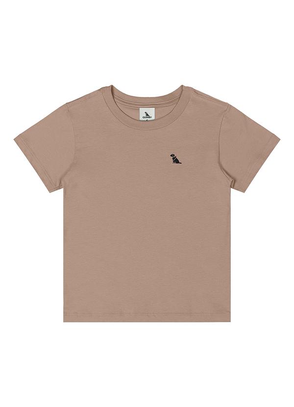 Vista 2 Camiseta Menino Meia Malha Marrom Quimby Quimby