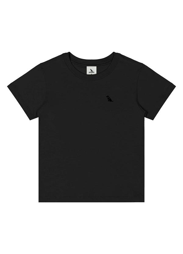 Vista 2 Camiseta Menino Meia Malha Preto Quimby Quimby