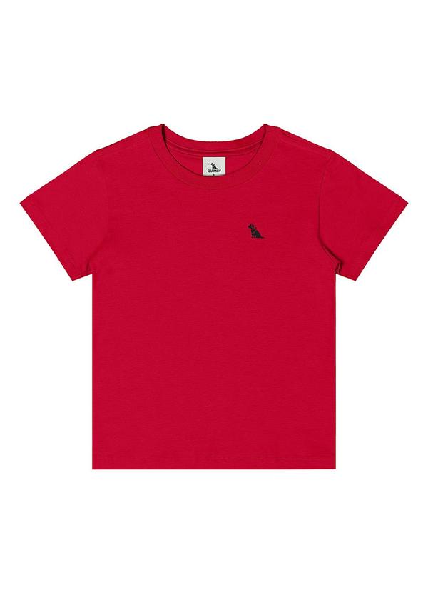Vista 2 Camiseta Menino Meia Malha Vermelho Quimby Quimby