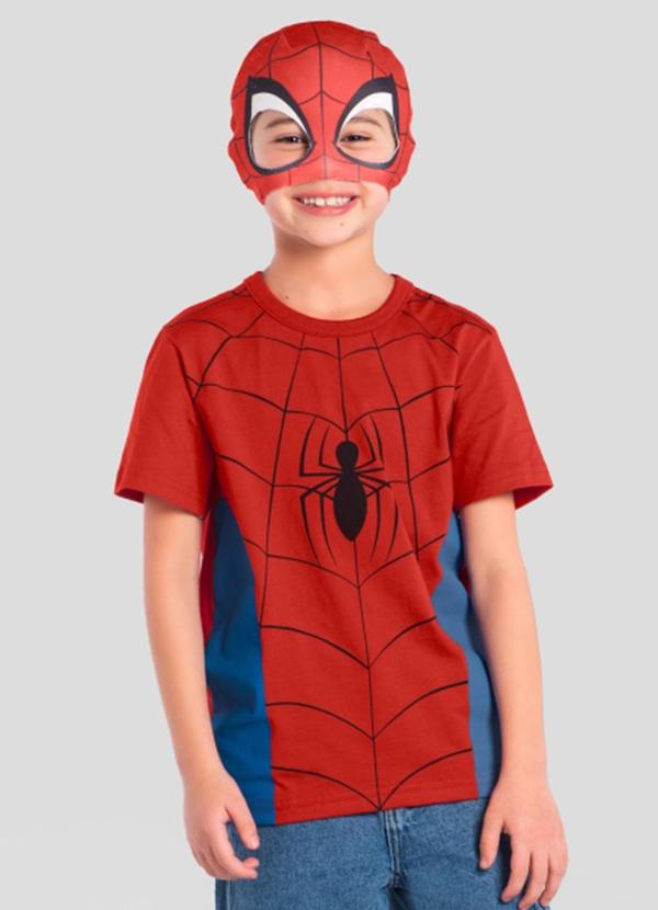 Vista 2 Camiseta Menino Vermelho Pulla Bulla Pulla Bulla