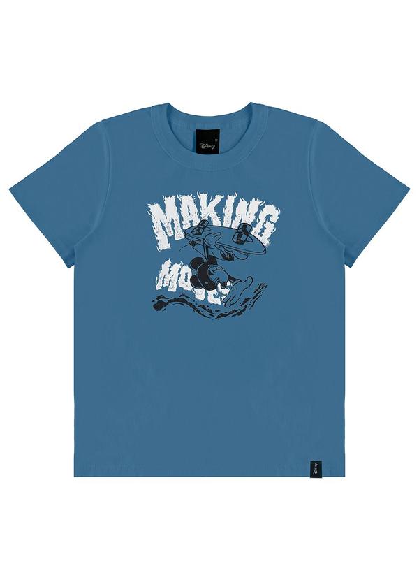 Vista 2 Camiseta Mickey Mouse Menino Azul Petróleo Malwee Kids Malwee Kids
