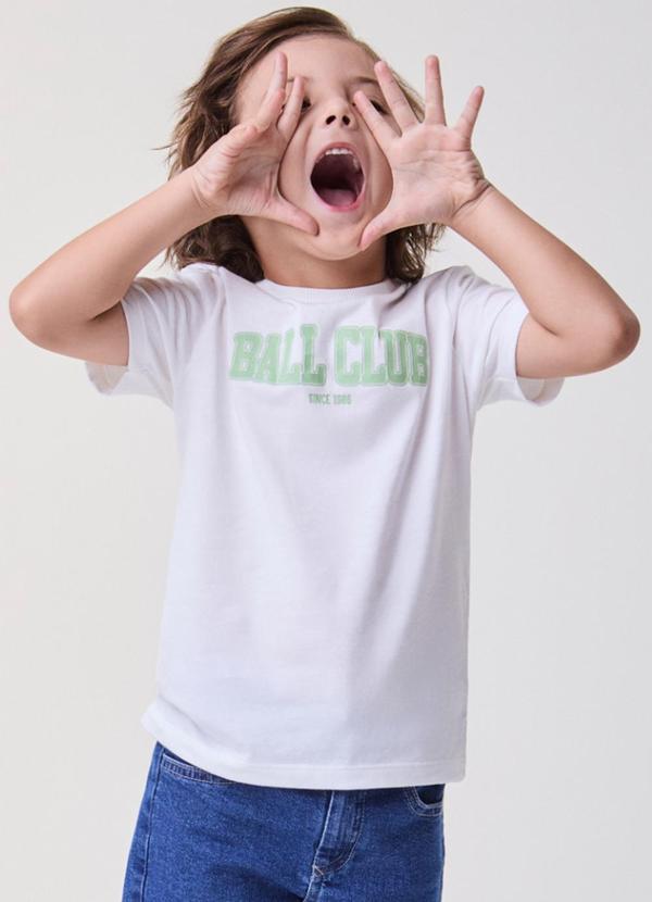 Vista 2 Camiseta Off Ball Club Off White Bimbi Bimbi
