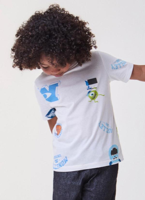 Camiseta Off dos Monstros S.A Off White