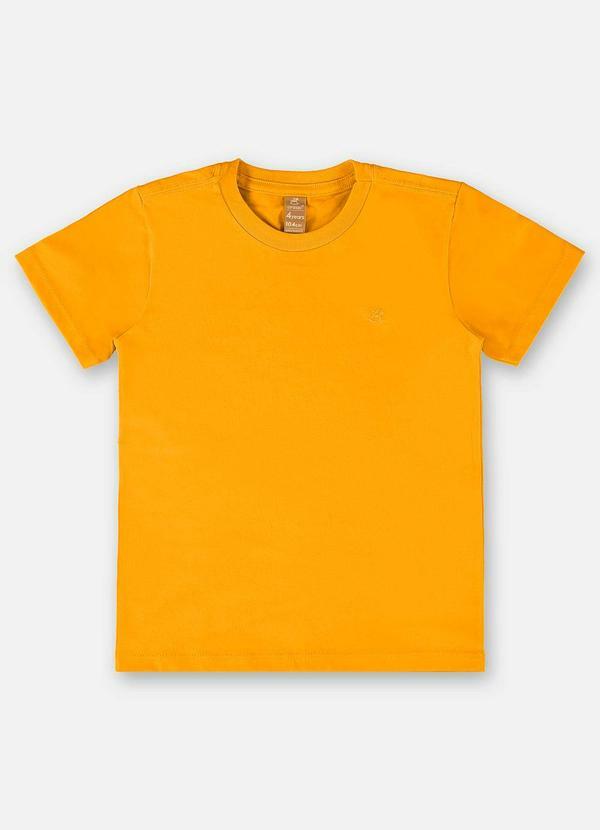 Camiseta para Menino em Meia Malha Amarelo