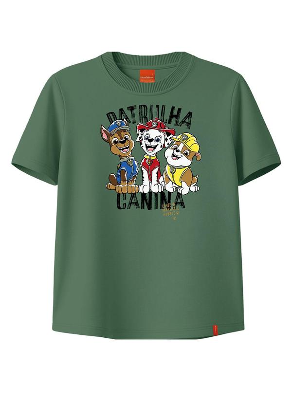 Camiseta Patrulha Canina® em Malha Verde Oliva